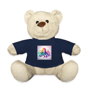 Octopus colored No.3 - Teddy Bear - french navy - Front