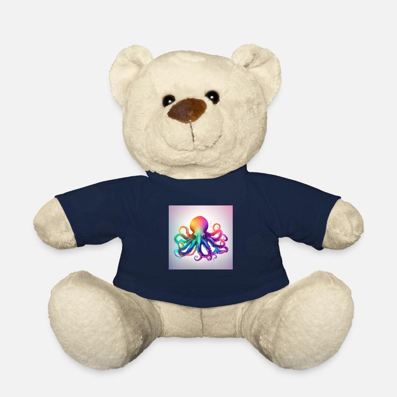 Octopus colored No.3 - Teddy Bear - french navy