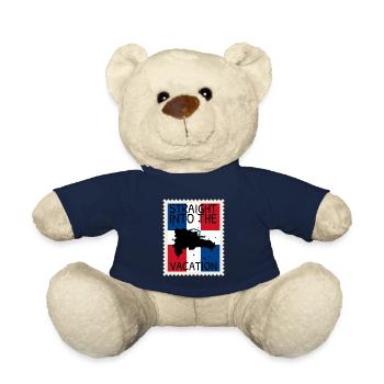 Dominican Republic Flag Dom Rep Flag Travel - Teddy Bear - french navy - Front