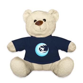 Surfer Surfbrett Runde Blaue Kreis Welle Surfen - Teddy - French Navy - Vorne
