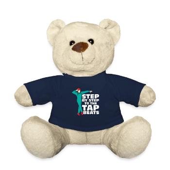 Step By Step To The Tap Beats Tap Dance Tap Dancer - Teddy Bear - french navy - Front