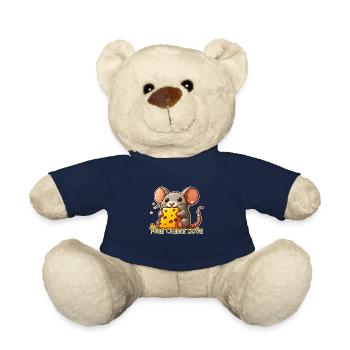 Pure Cheese Love - Mouse with Cheese - Teddy Bear - french navy - Front