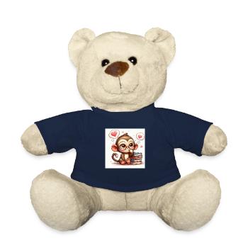 Affe mit Buch - Teddy - French Navy - Vorne