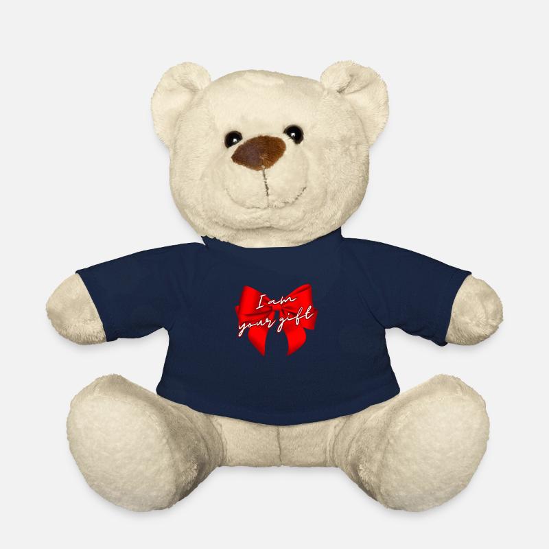 Schleife Geschenk weis in Englich - Teddy - French Navy