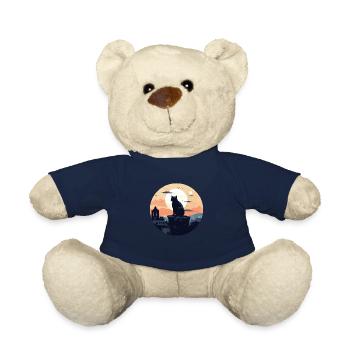 Cat on the roof - Teddy Bear - french navy - Front