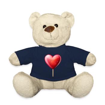 Heart Lolly - Teddy Bear - french navy - Front