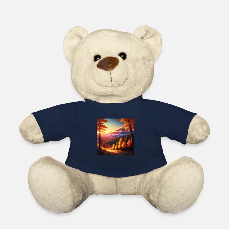 Sunset on the forest - Nounours - bleu marine