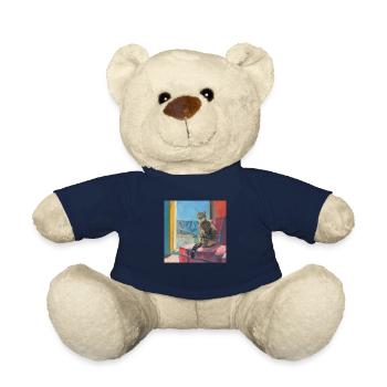 Chat, motif chat, pop art, cadeau, idée cadeau - Nounours - bleu marine - Devant