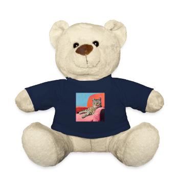Chat, motif chat, pop art, cadeau, idée cadeau - Nounours - bleu marine - Devant