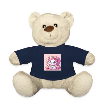 chat licorne - Nounours - bleu marine - Devant