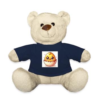Sweet chick hatches from an egg - Teddy Bear - french navy - Front