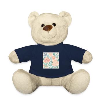 blumenmuster in zarten pastell - Teddy - French Navy - Vorne