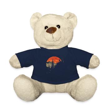 Fuchs Kopf Wald Tier Natur Bäume Baby Fuchs - Teddy - French Navy - Vorne