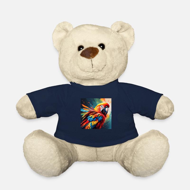 Perroquet coloré 1 - Nounours - bleu marine