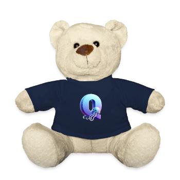 Jellyfish and Letter Q - Teddy Bear - french navy - Front