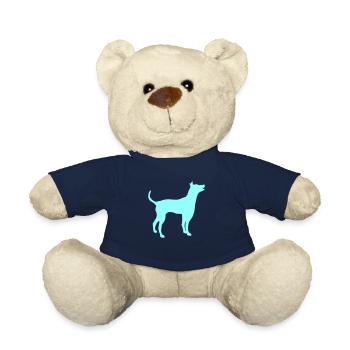 Großer Hund Silhouette Gefährlich Umriss Umrandung - Teddy - French Navy - Vorne