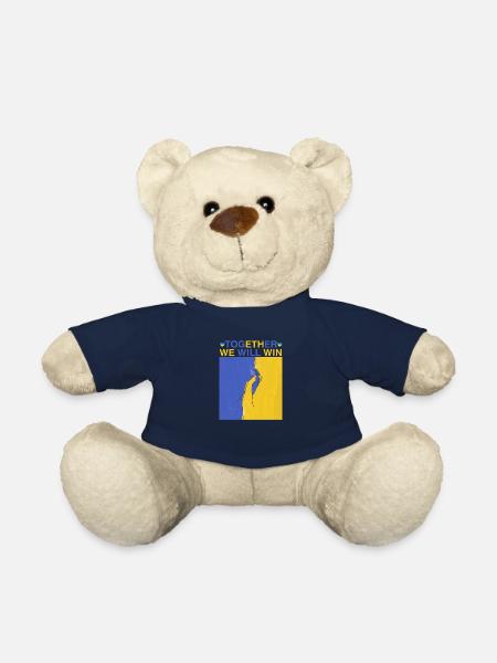 Ukraine - ensemble nous gagnerons - Nounours - bleu marine