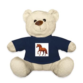 The horse: A noble animal - Teddy Bear - french navy - Front