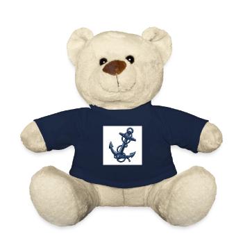 L’ancre du navire : symbole de sécurité et de liberté - Nounours - bleu marine - Devant