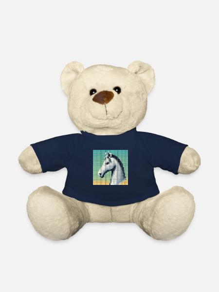 2024 Horse NFT Head Comic High Definition - Teddy Bear - french navy