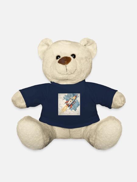 Rakete startet in den blauen Himmel durch Wolken. - Teddy - French Navy