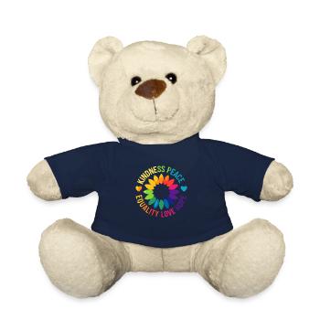 Kindness Peace Equality Love Hope - Teddy Bear - french navy - Front