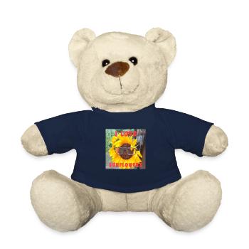 lustiges Sommerblume foto mit liebe - Teddy - French Navy - Vorne