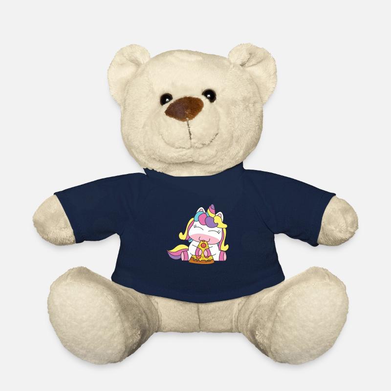 Einhorn Essen Pizza - Teddy - French Navy