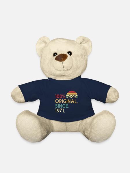 anniversaire 52 ans 1971 Vintage 52 th birthday - Nounours - bleu marine