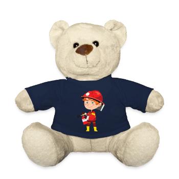 Pompiers pompiers extincteur cadeau casque - Nounours - bleu marine - Devant