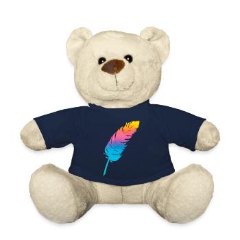 Plume colorée - Nounours - bleu marine - Devant