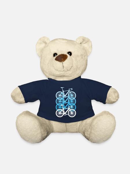 Faire du vélo - Nounours - bleu marine