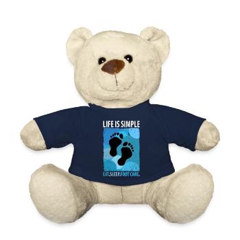 Foot Care Pedicure Podiatrist Nail Salon Gift - Teddy Bear - french navy - Front