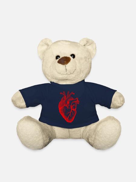 Cœur Design de mode - Nounours - bleu marine