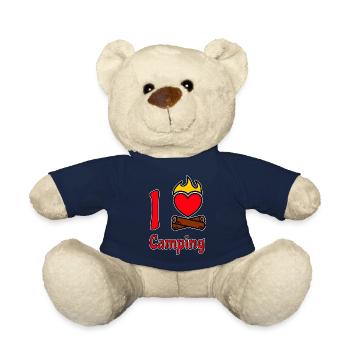 I love Camping Ich liebe Camping Campers Sprüche - Teddy - French Navy - Vorne