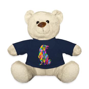 Eagle Colorful Vintage Rainbow Retro Bird - Teddy Bear - french navy - Front