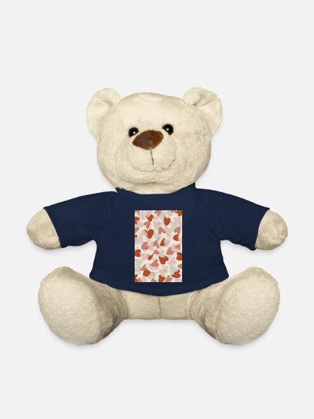 Süsse Pastell Herzen - Teddy - French Navy