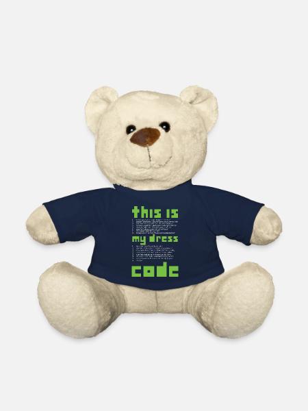 This is my Dress Coder Coder Programming - Teddy Bear - french navy