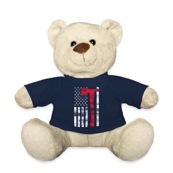 Fireman Axe – Fire Department Patriot Firefighter - Teddy Bear - french navy - Front