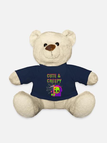 Lustiges und süßes Halloween Design/Tshirt - Teddy - French Navy