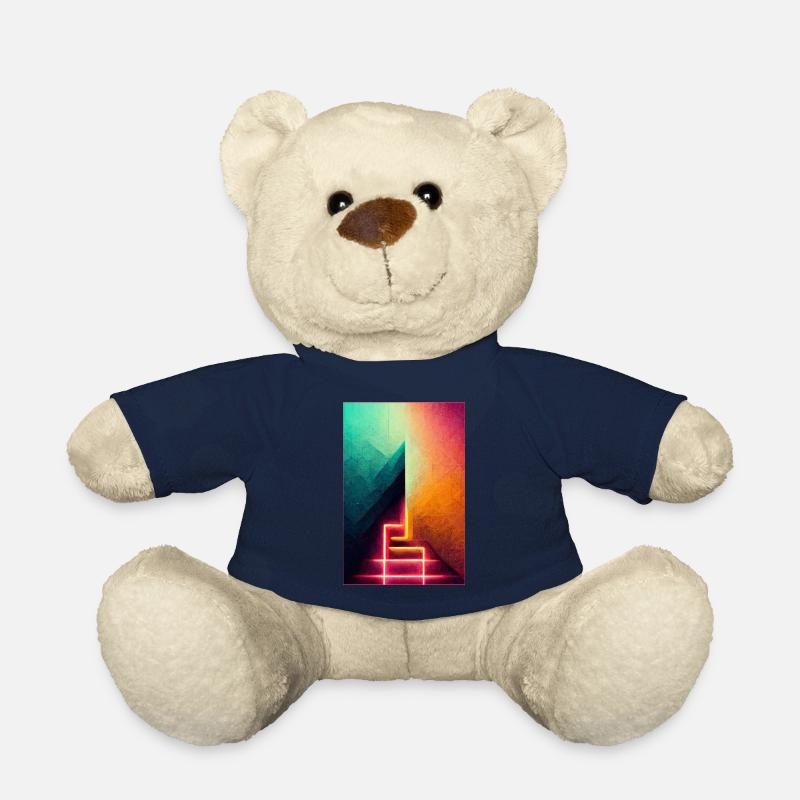 Abstrakt Neon Crossnes Art - Teddy - French Navy