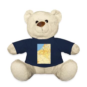 Belgium Map - Teddy Bear - french navy - Front