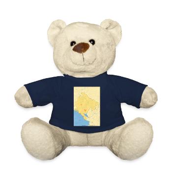 Montenegro Map Map - Teddy Bear - french navy - Front
