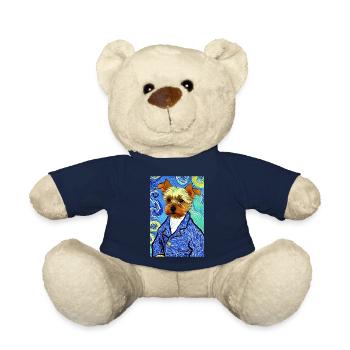 Yorkshire Terrier Van Gogh Stil | Terrier Liebhaber - Teddy - French Navy - Vorne