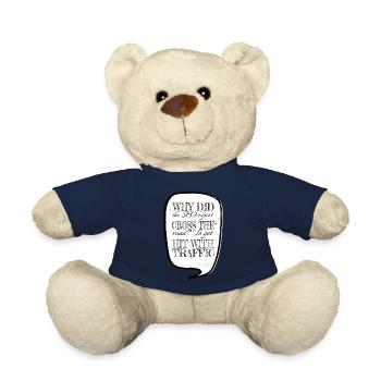 Paroles sur la maltraitance des animaux Les droits des animaux protègent - Nounours - bleu marine - Devant