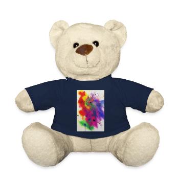 Splashes of paint - Teddy Bear - french navy - Front