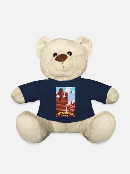 Bryce canyon Utah affiche de voyage - Nounours - bleu marine