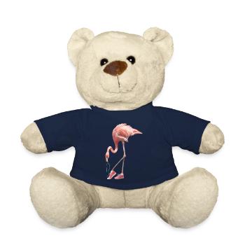Flamingo und rosa Schuhe - Teddy - French Navy - Vorne