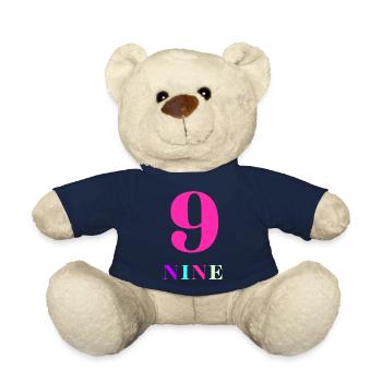 Nine-9th Anniversary - Teddy Bear - french navy - Front