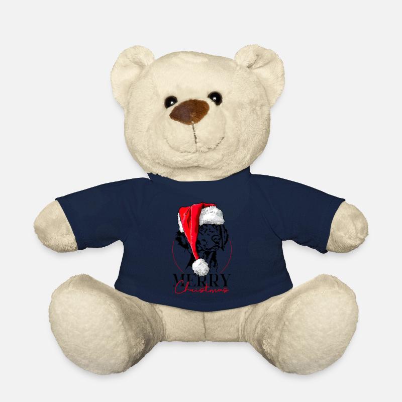 Santa Weimaraner Langhaar Merry Christmas Wilsigns - Teddy - French Navy
